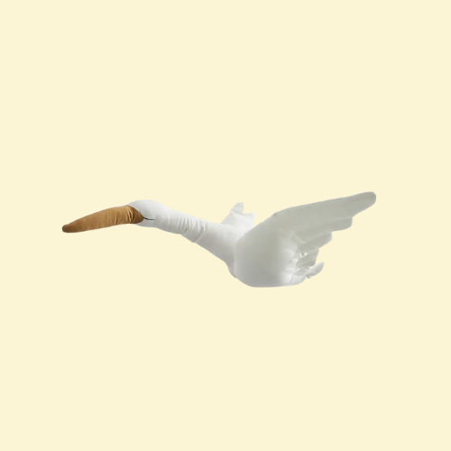 Vliegende zwaan (gebroken wit)