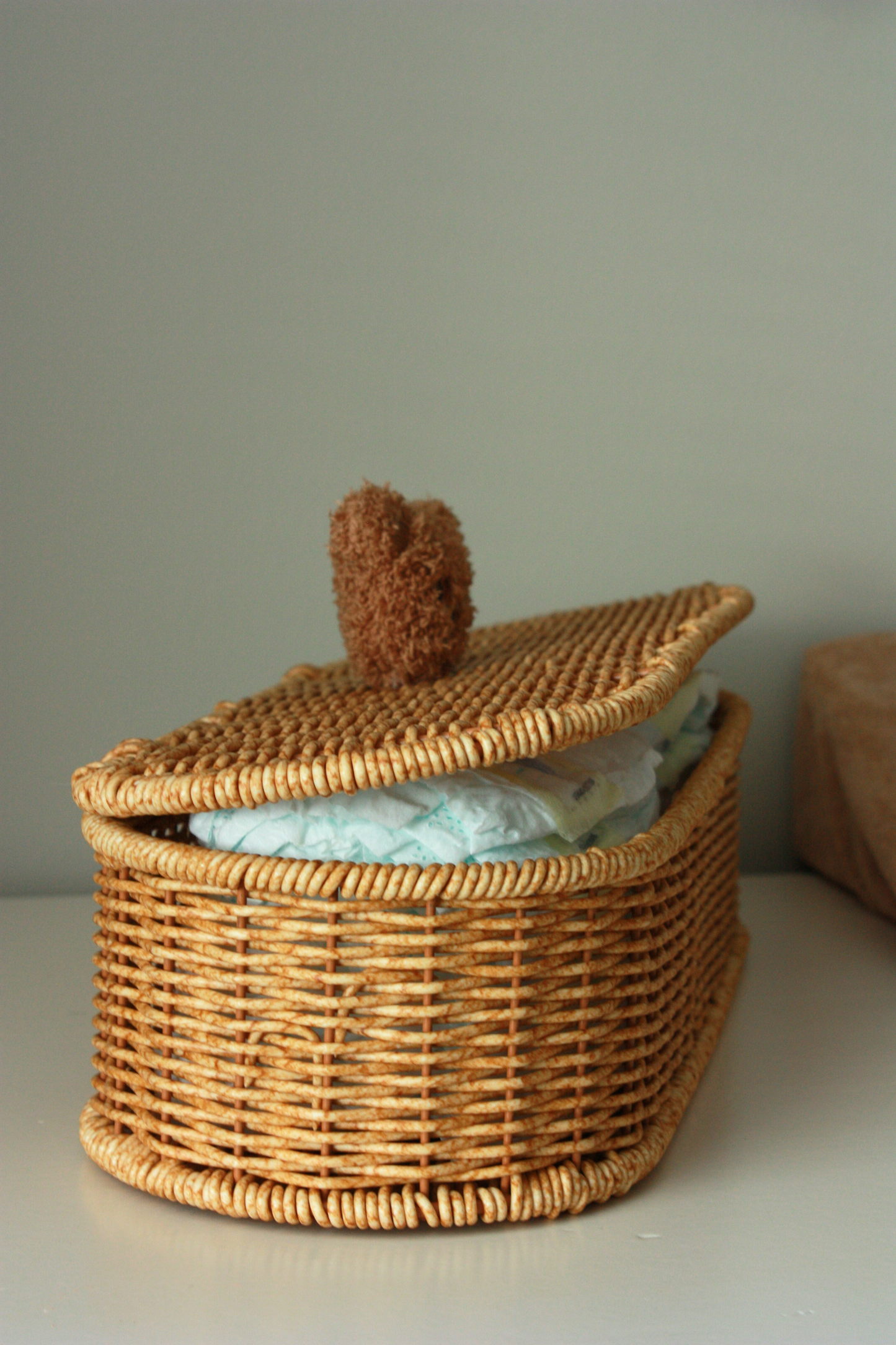 Bohemian mandje met beer