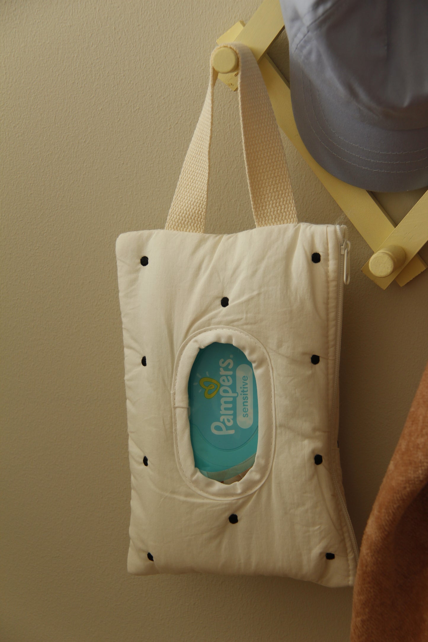 Stijlvolle opbergzak billendoekjes