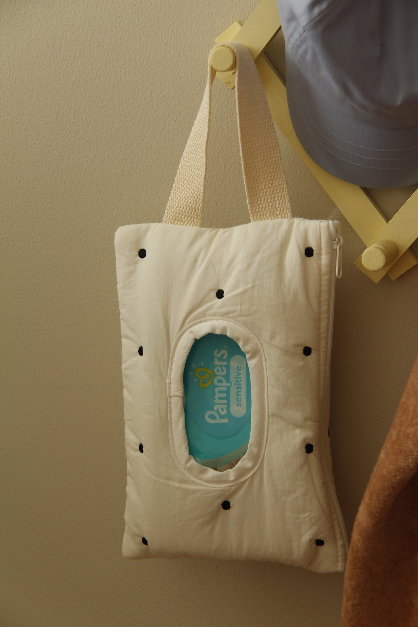 Stijlvolle opbergzak billendoekjes