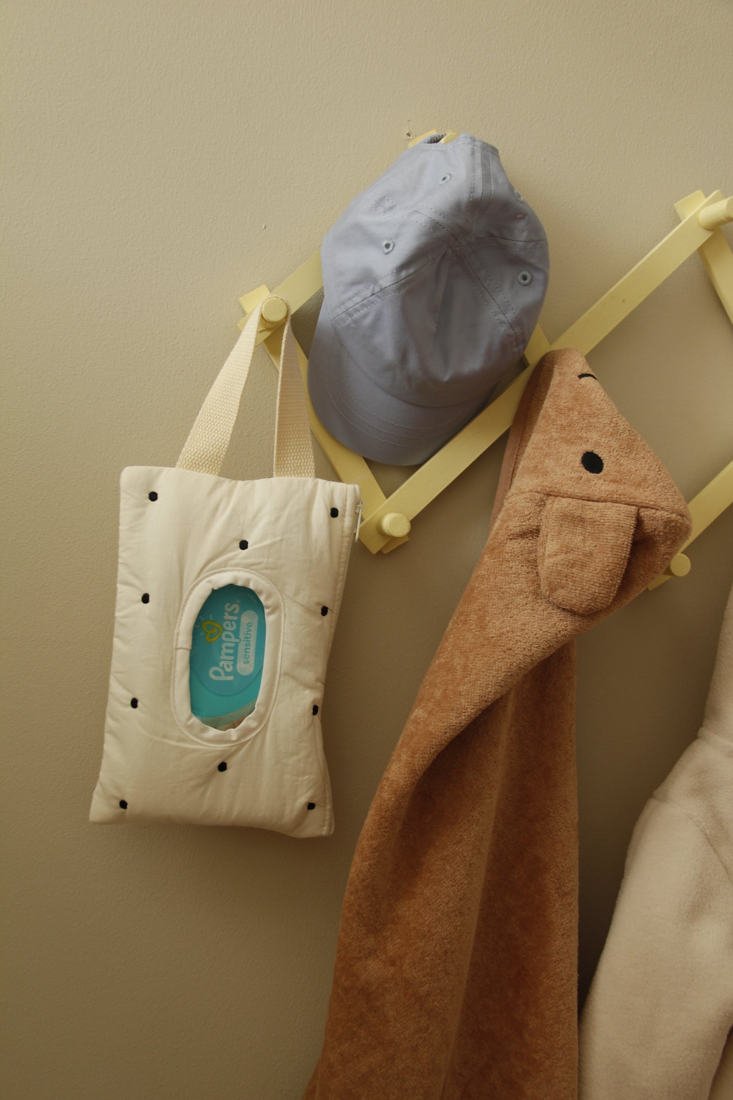 Stijlvolle opbergzak billendoekjes