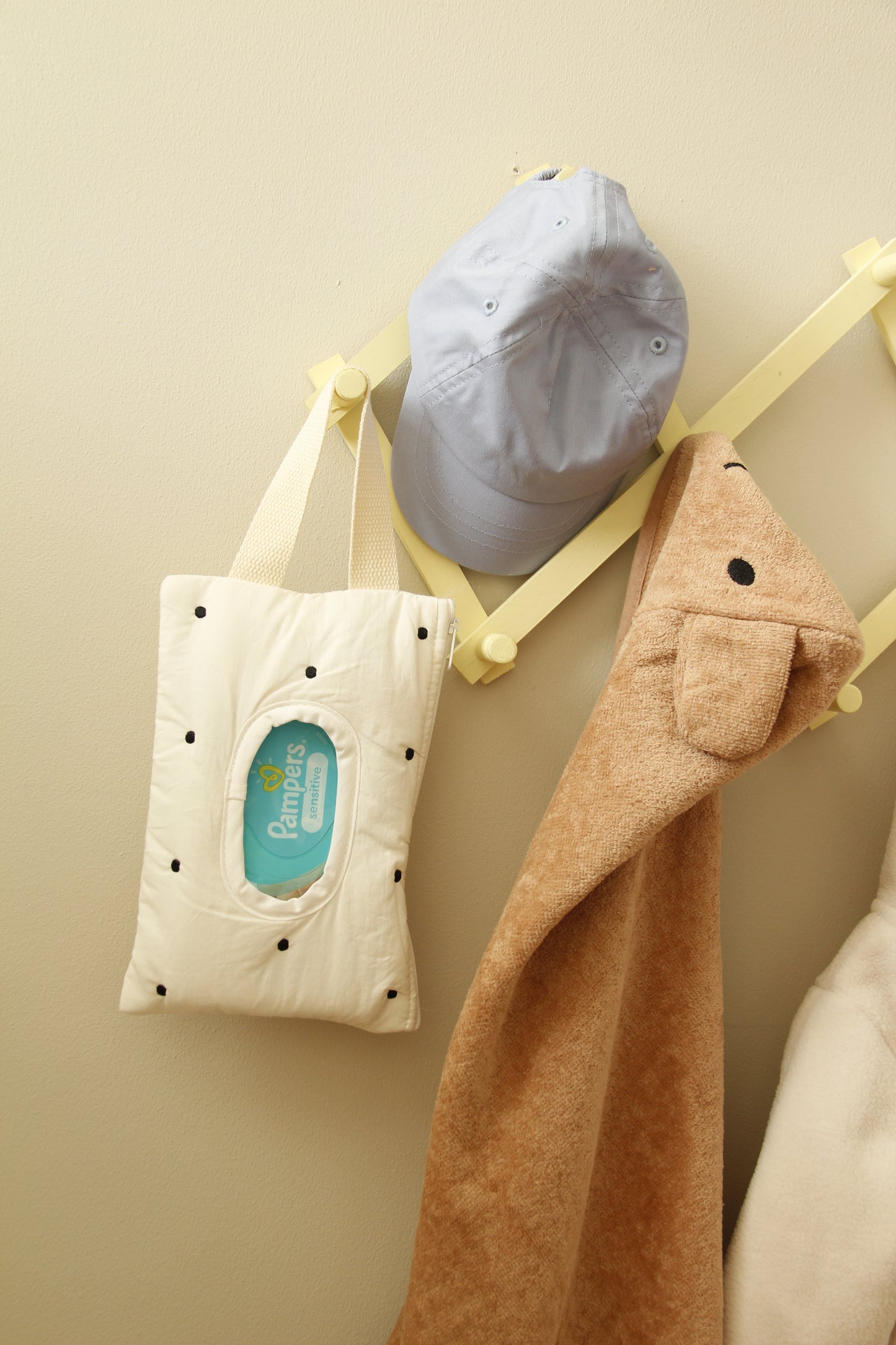 Stijlvolle opbergzak billendoekjes