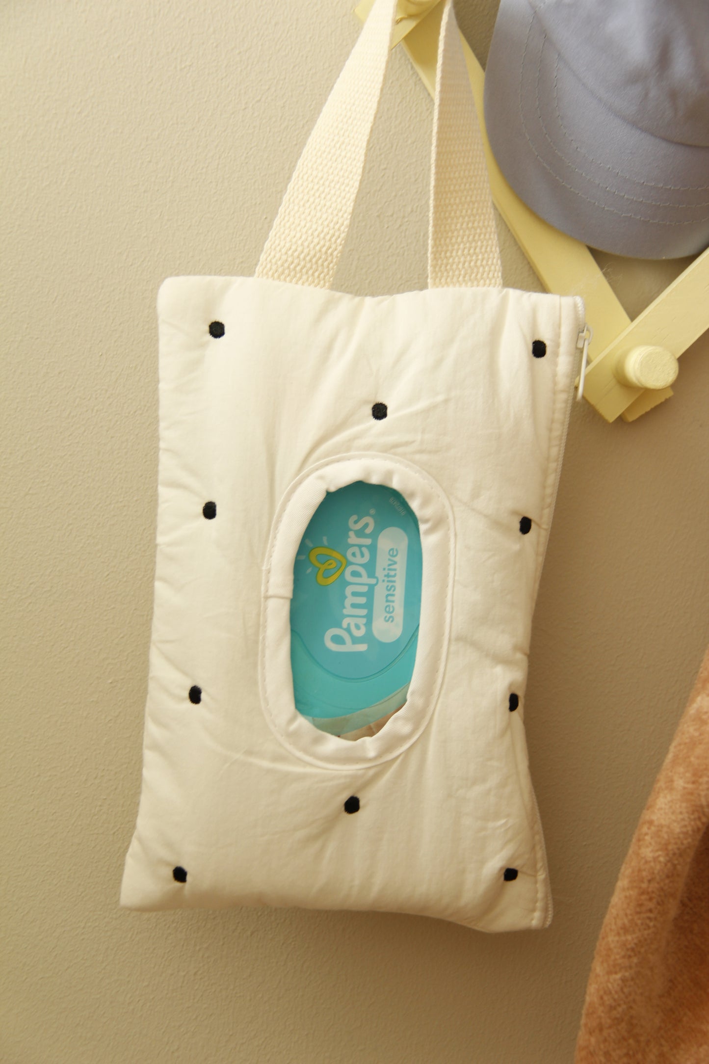 Stijlvolle opbergzak billendoekjes